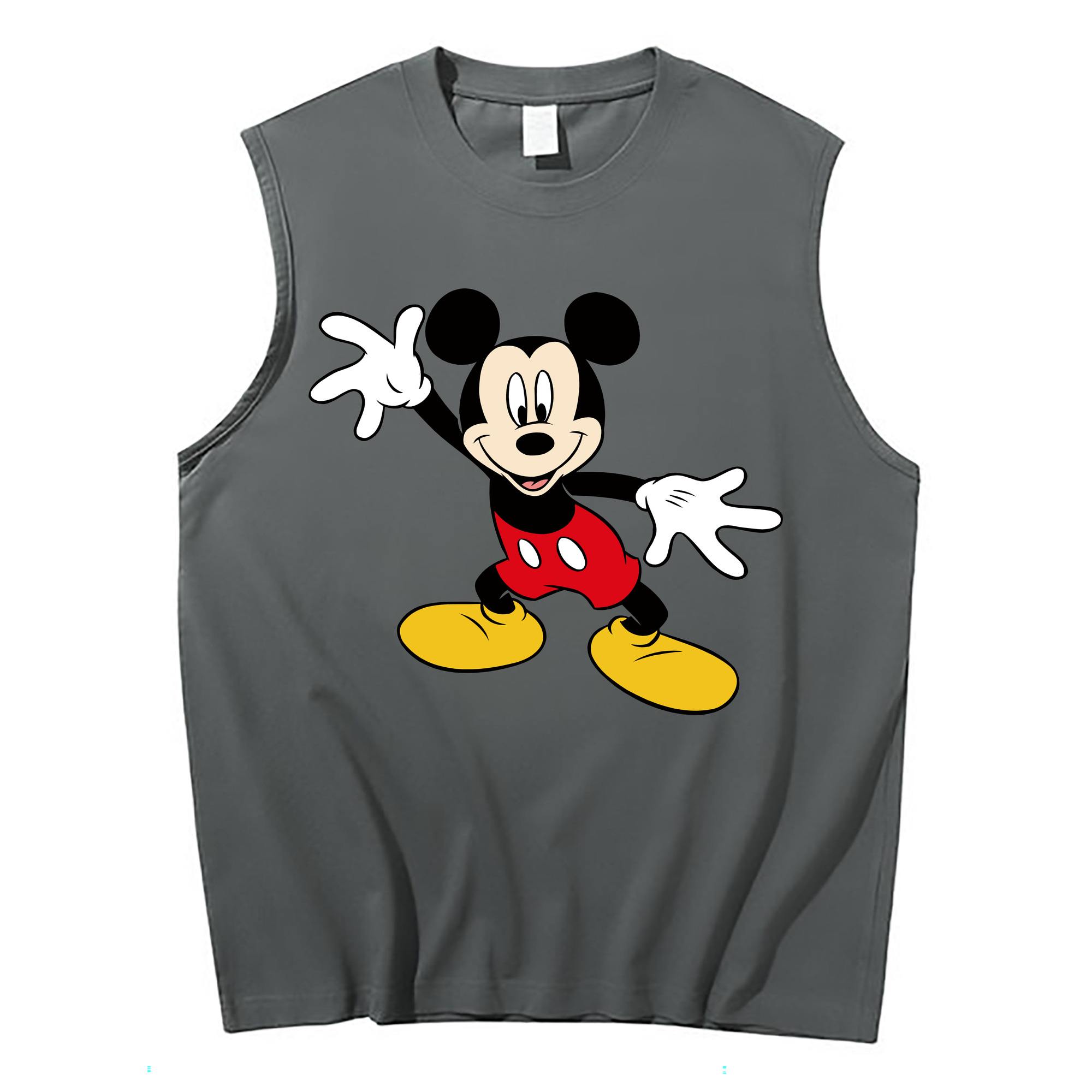 ミッキーマウス Mickey Mouse コットン100％タンクトップ（フロントプリント）